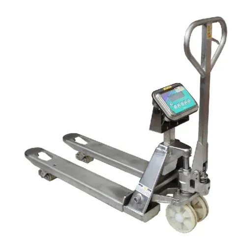 Stainless steel weighing pallet truck